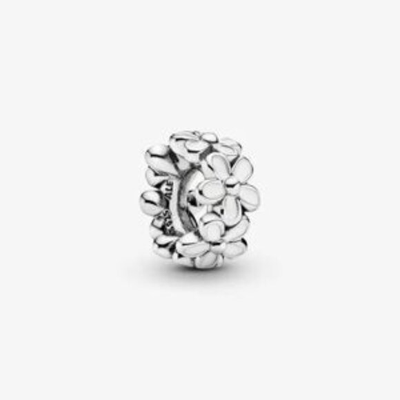 Pandora White Daisy Flower Spacer Charm - Picture 3 of 3